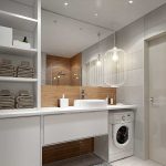 combine the bathroom with laundry