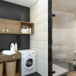 combine the bathroom with laundry