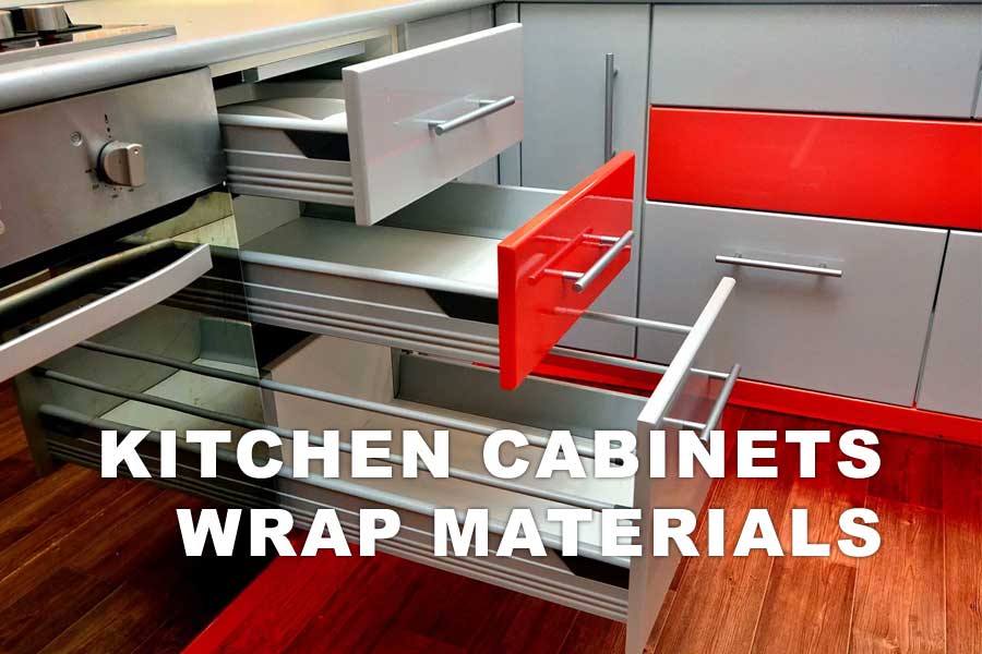 kitchen cabinets wrap materials