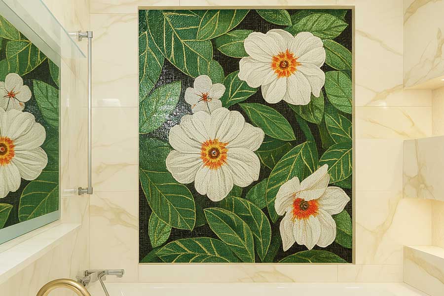 tile and mosaic panel combinations