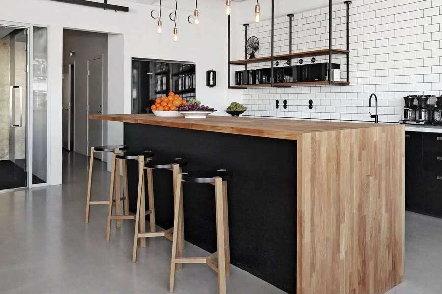 timber top kitchen island