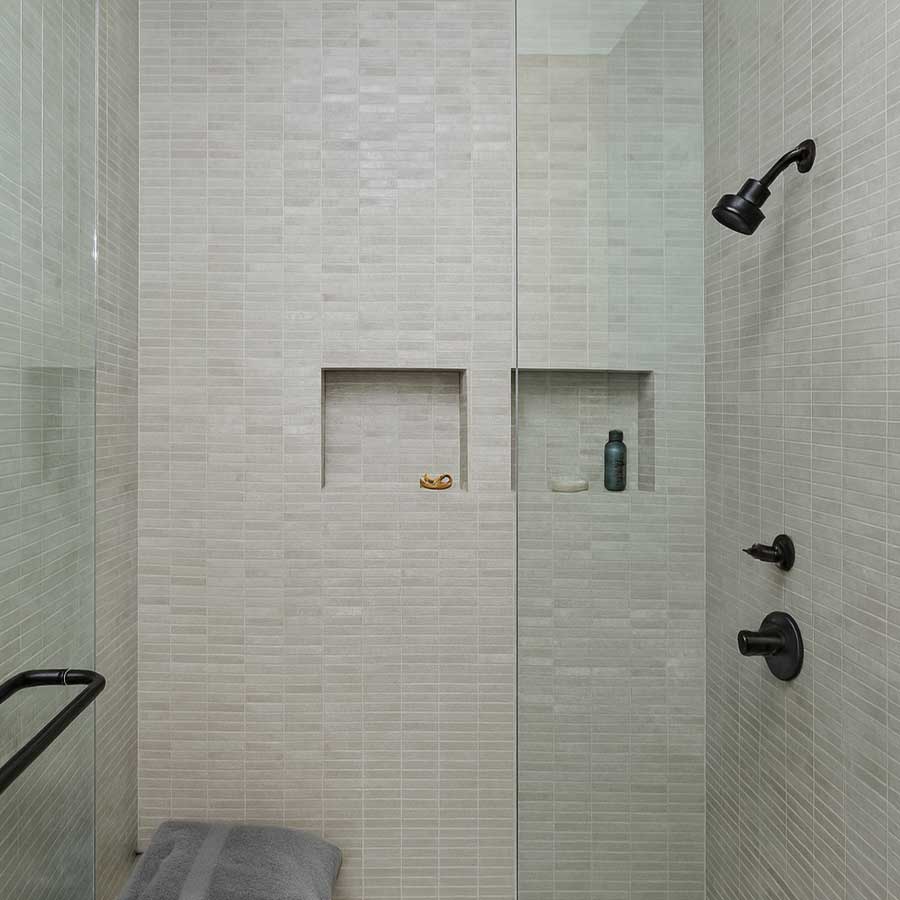 Double Stacked bathroom shower Niche