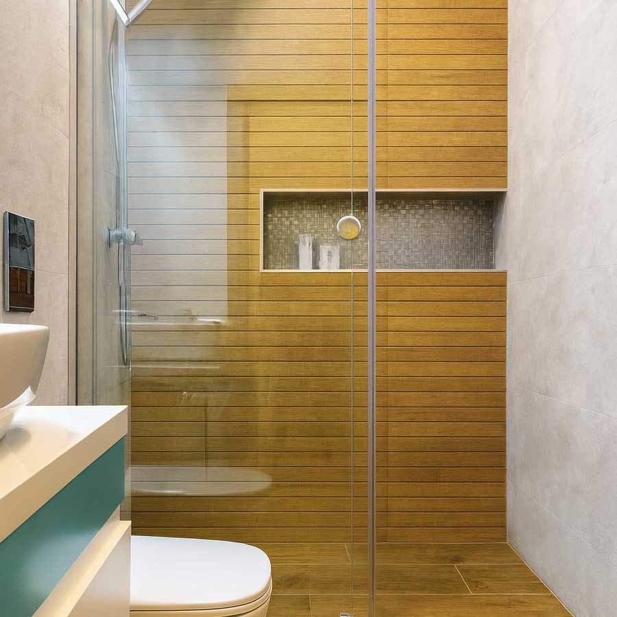 Timber Look Tile Niche