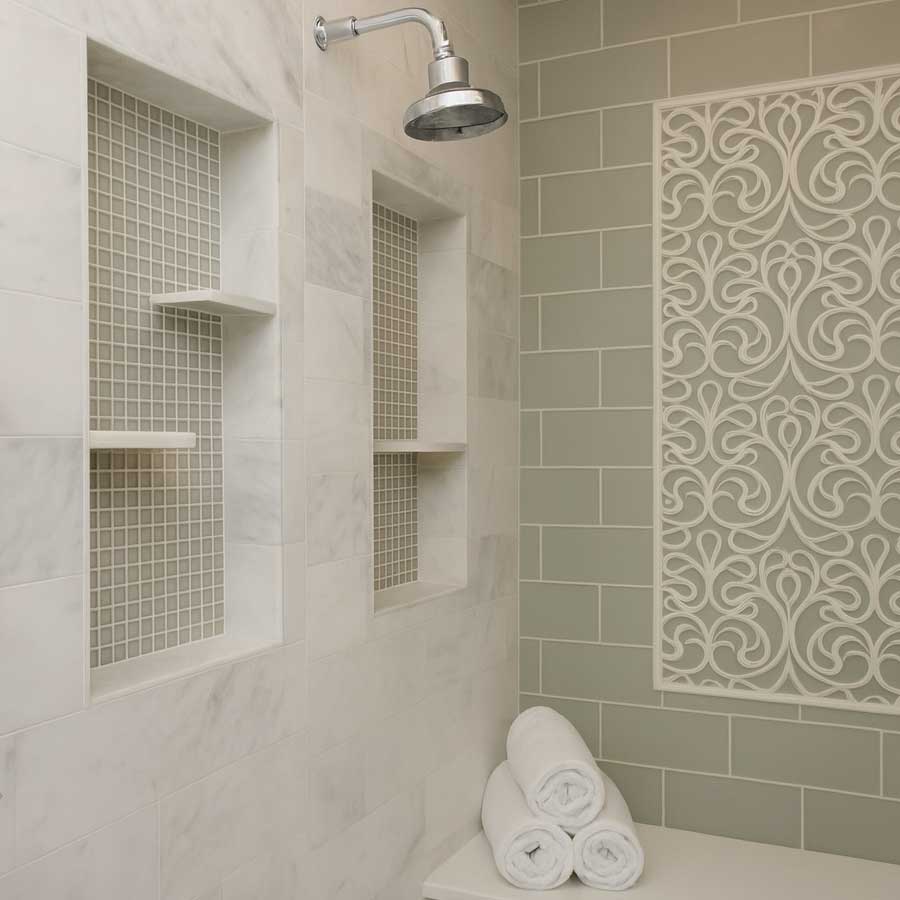bathroom shower Niche Positioned Beside