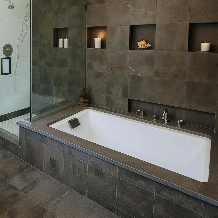 wide Horizontal bathroom shower Niche