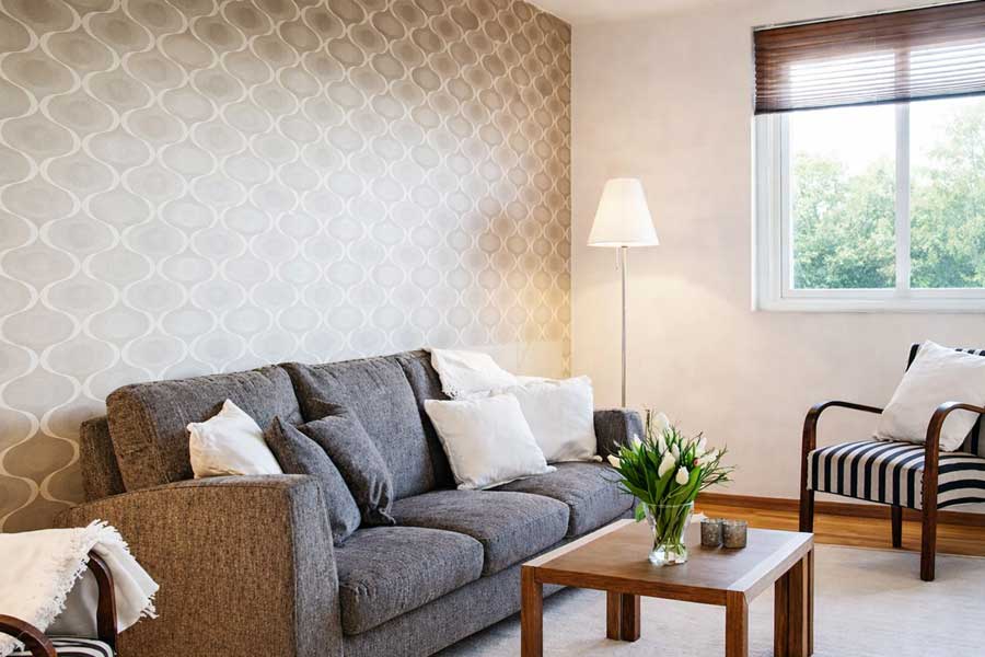 Wallpaper Feature Wall Living Room