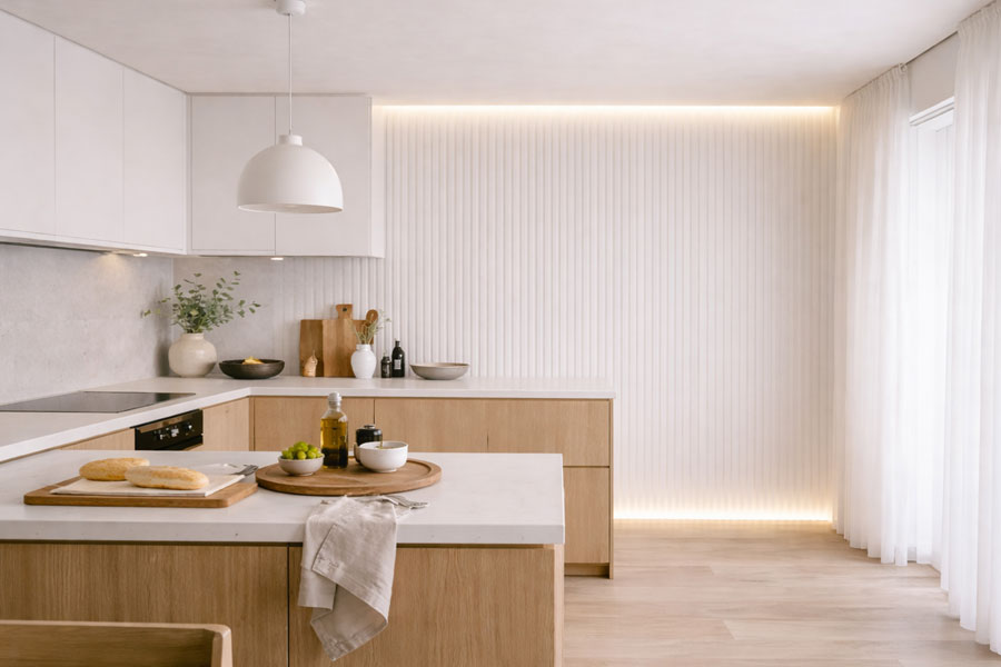 modern kitchen feature wall ideas
